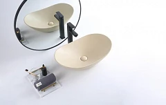 Накладная раковина BelBagno BB1404-H316 60,5*37 бежевая матовая