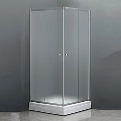 Душевой уголок RGW Dolphin 80*80*201 квадратный рифленое стекло с поддоном