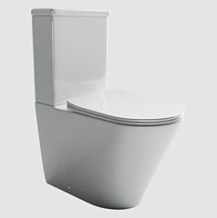 Унитаз-компакт Ceramicanova Highligh CN1802 36*61 безободковый с крышкой-сиденьем микролифт Slim