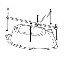 Каркас усиленный для асимметр. ванны Triton Бэлла, универс. 5 опор