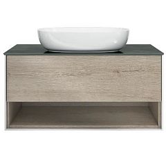 Тумба Kerama Marazzi Plaza Modern 100 дуб орегон, 1 ящик, 1 полка для столешниц PL1, PL2, PL5