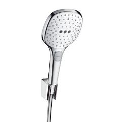 Душевая лейка Hansgrohe Raindance Select E 120 26720400 с держателем и шлангом 160см хром/белый