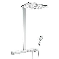 Душевая стойка Hansgrohe Rainmaker Select 460 с верхним душем и термостатом на 4 потребителей