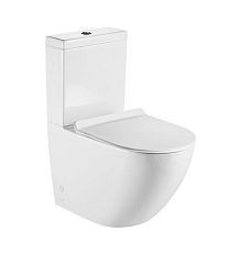 Унитаз-компакт BelBagno Amanda BB051CPR безободковый, P-trap, с крышкой-сиденьем BB2111SC