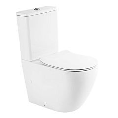 Унитаз-компакт BelBagno Sfera-R BB2141CPR безободковый, P-trap, с крышкой-сиденьем BB2034SC