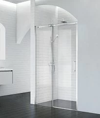 Душевая дверь в нишу BelBagno ACQUA-BF-1-120-C-Cr 120*210 L/R профиль хром с поддоном 120*80*15 L