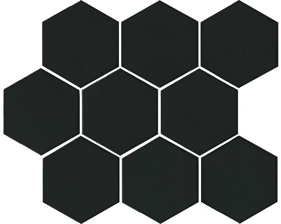 Керамогранит Kerama Marazzi Кальсада SG1008N 31*37 мозаичный из 9 частей 10,4*12 черный матовый