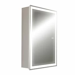 Зеркало-шкаф Silver Mirrors Киото-2 50 Flip сенсорный выключатель с Led-подсветкой и антизапотеванием L/R