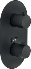 Внешняя часть для термостата Nobili Wellbox WE00102/TBM для душа черный Внешняя часть для термостата Nobili Wellbox WE00102/TBM для душа черный