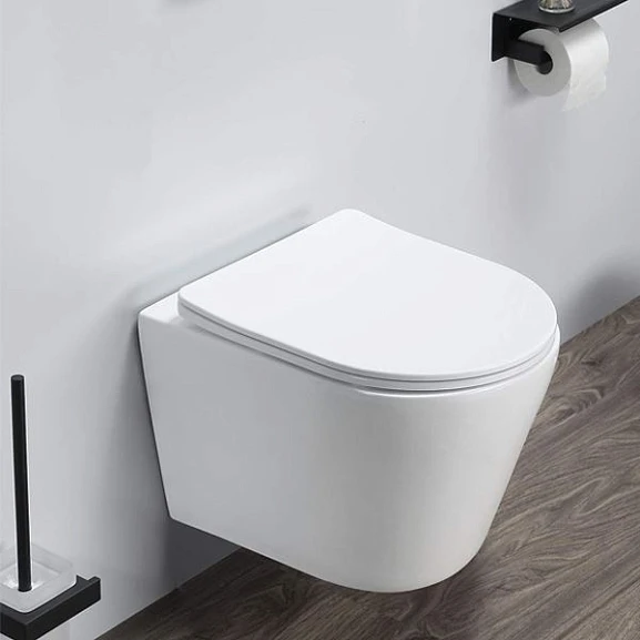 Подвесной унитаз Comforty 105 36,5*48 безободковый с крышкой-сиденьем микролифт Slim