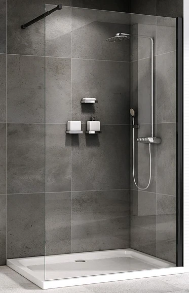 Душевая перегородка ABBER Immer Offen AG61100B8 Walk-in 100*214 L/R с поддоном 100*100*14