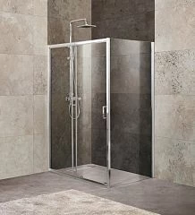 Душевой уголок BelBagno UNIQUE-AH-1-120/135-100-C-Cr 120-135*100*190 L/R без поддона