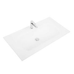 Мебельная раковина BelBagno BB910/465-LV-VTR-BO 91*46,5*14,5 стеклянная белая матовая (приобретается в комплекте с тумбой)