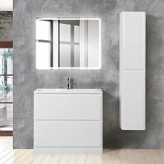 Комплект мебели BelBagno Albano 90 Bianco Lucido напольный