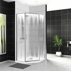 Душевой уголок BelBagno UNO-195-P-1-90-CH-Cr 90*90*210 L/R (с поддоном TRAY-A-P-15-W 90*90*15 без сифона)