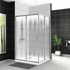 Душевой уголок BelBagno UNO-195-AH-2-120/90-CH-Cr 120*90*198 L/R (с поддоном TRAY-AS-AH 120*90*3 черный матовый)