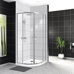 Душевой уголок BelBagno UNO-195-RH-2-120/90-C-Cr 120*90*210 L с поддоном TRAY-A-RH-120/90-550-15-W-L