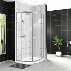 Душевой уголок BelBagno UNO-195-RH-2-100/80-C-Cr 100*80*198 R с поддоном TRAY-AS-RH-100/80-30-W-R