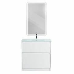 Комплект мебели BelBagno Kraft 80 напольный Bianco Opaco (раковина BB810/465-LV-VTR-BL)