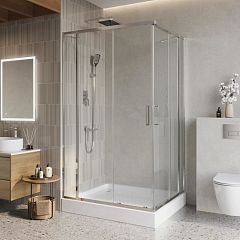 Душевой уголок BelBagno Luce LUCE-AH-22-145/120-C-Cr 145*120*195 без поддона