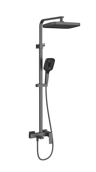 Душевая стойка Vincea Dice VSFS-4C12GM с изливом вороненая сталь