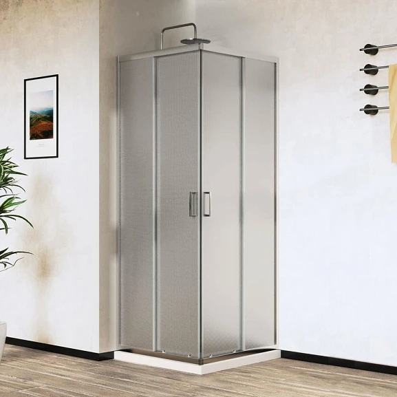 Душевой уголок Vincea City 100*80*195 стекло текстурированное без поддона