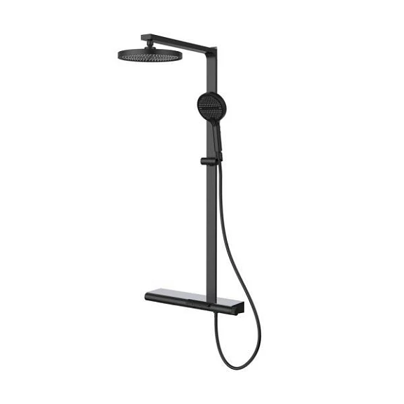 Душевая стойка Vincea Aspire VSFS-4AS1MB с изливом черный матовый