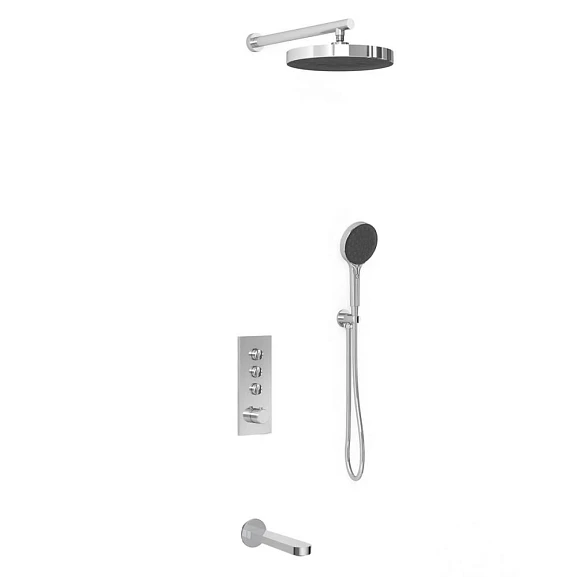 Душевой комплект Vincea Inspire VSFW-433TI5CH с термостатом и изливом скрытый монтаж хром