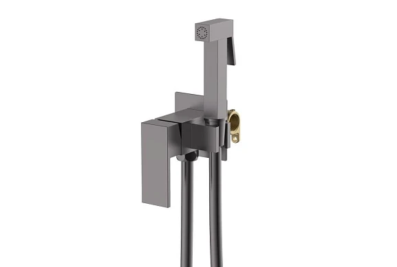 Смеситель Splenka с гигиеническим душем серый графит