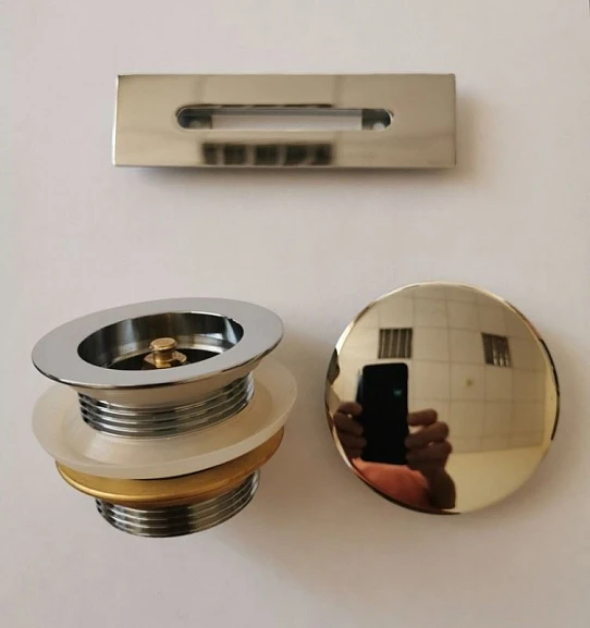 Накладки сменные на слив-перелив Esbano Drain Set золото матовое