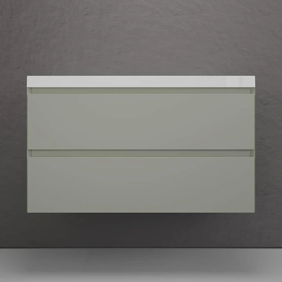 Тумба под раковину Style Line Манхэттен 100 подвесная олива