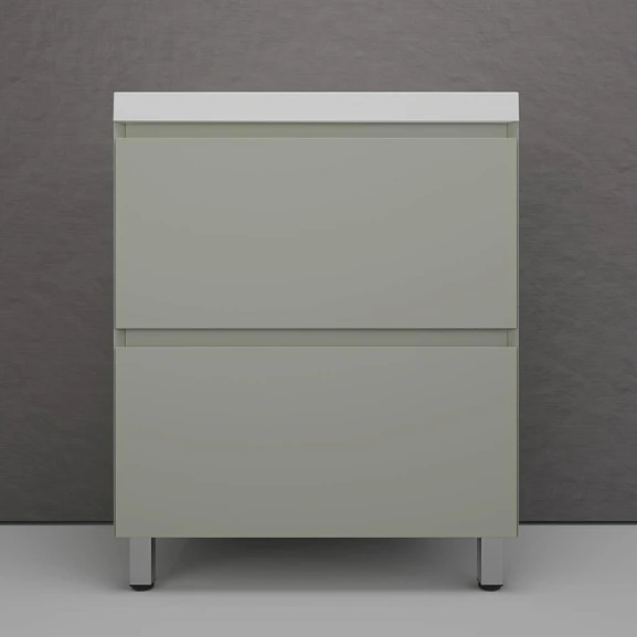 Тумба с раковиной Style Line Манхэттен 70 напольная олива