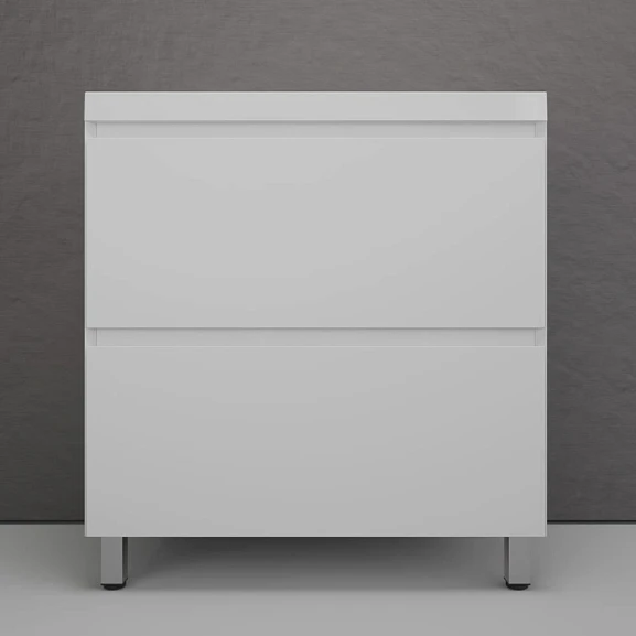 Тумба с раковиной Style Line Манхэттен 80 напольная белая матовая