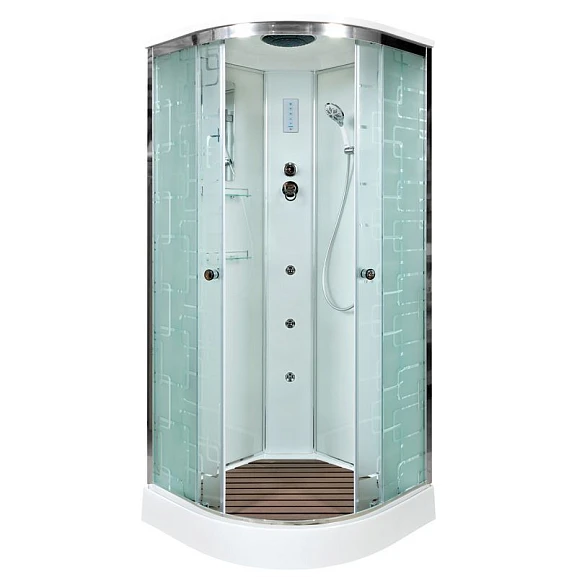 Душевая кабина AvaCan EM1510 100х100х220 с гидромассажем и электрикой