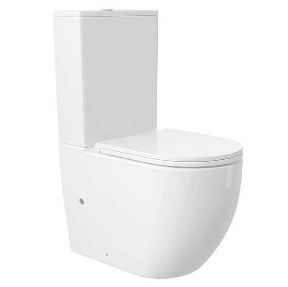 Унитаз-компакт Aqueduto Ovo 37*61 Tornado безободковый с крышкой-сиденьем микролифт