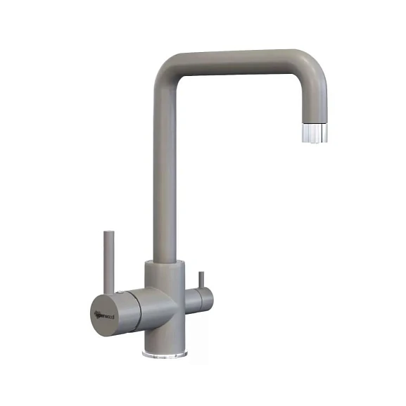 Смеситель Uperwood UPD-004-03 для кухни с функцией подключения фильтра серый/хром