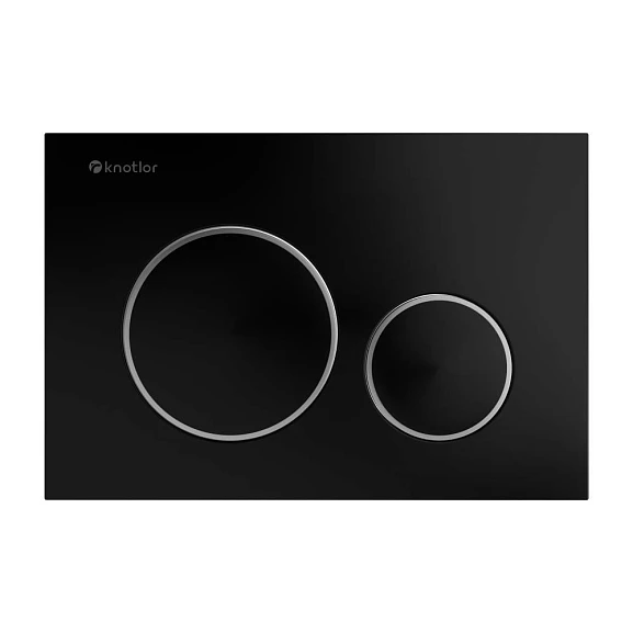 Клавиша смыва Knotlor Sphere Premium BIS104BLC черная матовая/хром