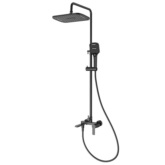 Душевая стойка Splenka S06.24.06 с изливом черная матовая