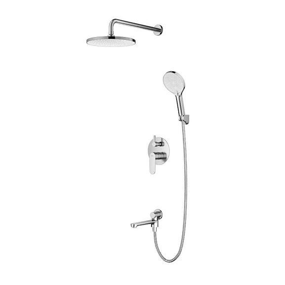 Душевой комплект Splenka S222.27.05 с изливом скрытый монтаж сатин