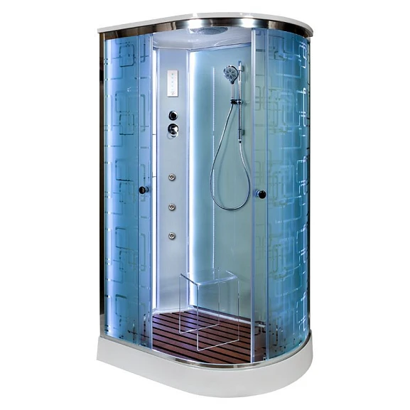 Душевая кабина AvaCan EM1512 120х80х220 L с LED-подсветкойй и гидромассажем