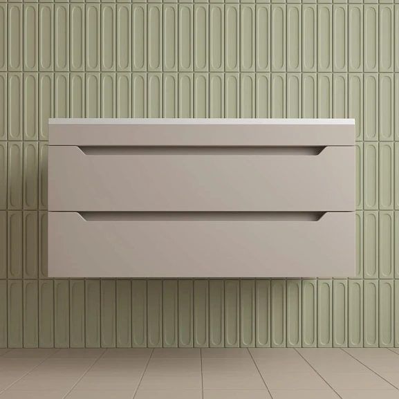 Тумба под раковину Style Line Остин 100 подвесная крем