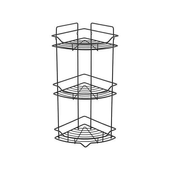 Полка Milardo Grid GRICC3BM44 трехъярусная черная матовая