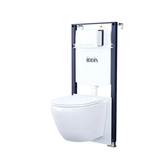 Комплект инсталляции Iddis Basic клавиша смыва белый глянец OPH10W0i77 унитаз BLQNDSEI25