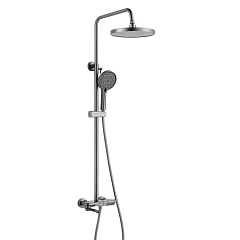 Душевая стойка Shevanik S4726T оружейная сталь  