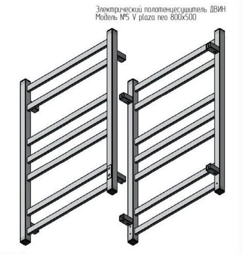 Электрический полотенцесушитель Двин V Plaza Neo 50*80 L/R графит