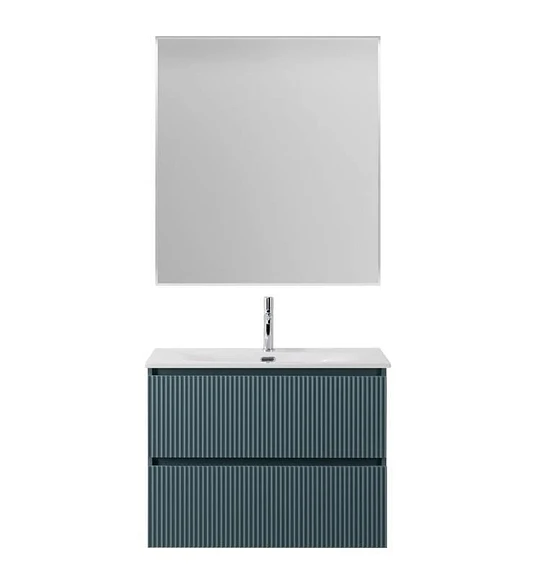 Комплект мебели BelBagno Uno 80 голубой матовый с двумя ящиками