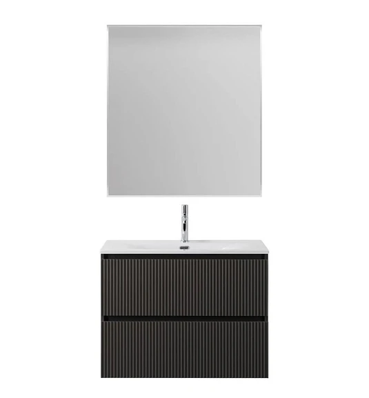 Комплект мебели BelBagno Uno 80 темно-серый матовый с двумя ящиками