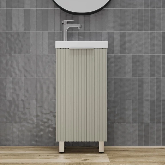 Тумба под раковину Style Line Соло 40 L/R санд серая галька