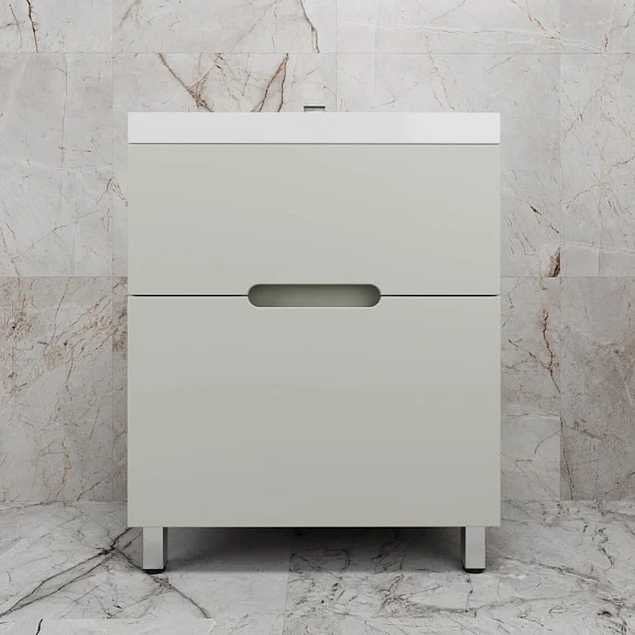 Тумба с раковиной Style Line Матис 70 напольная олива