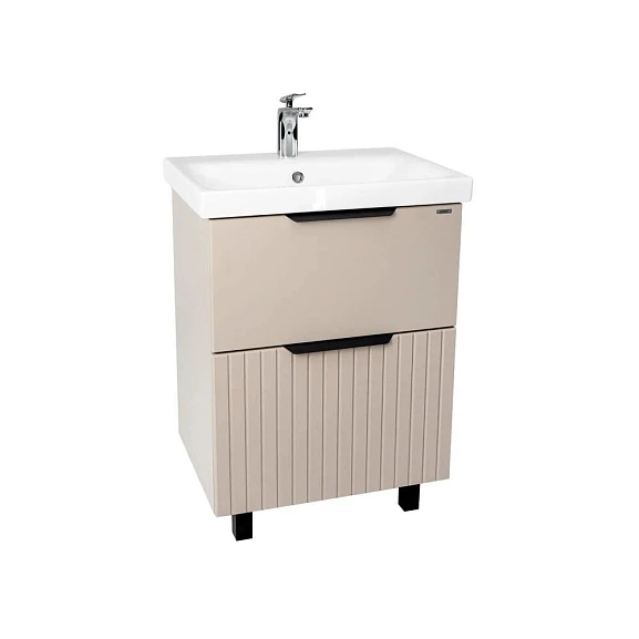 Тумба с раковиной Viant Сицилия VSIC60MDCAP-T2Y 60 напольная капучино (раковина Moduo 60)